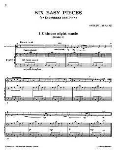 A. Jackman: Six Easy Pieces for Saxophon, SaxKlav (KlavpaSt)