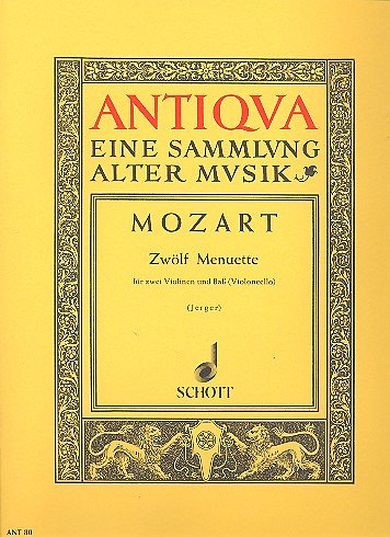 W.A. Mozart: 12 Menuette nach KV 599, 601, 6, 2VlKb (Stsatz)