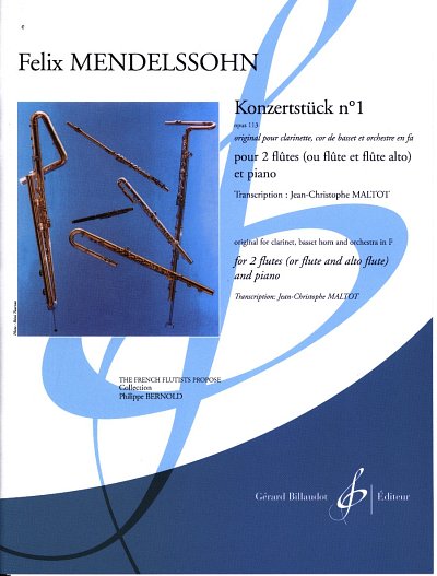 F. Mendelssohn Barth: Konzertstück , 2Fl/FlAflKla (KlaPa+St)
