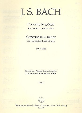 J.S. Bach: Concerto in g-Moll BWV 1058, KlavStrBc (Vla)