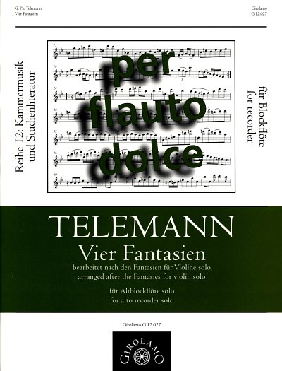 G.P. Telemann: 4 Fantasien Fuer Vl