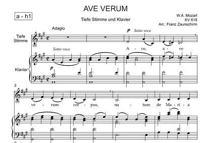 DL: W.A. Mozart: Ave verum corpus, GesTiKlav (Par2St)