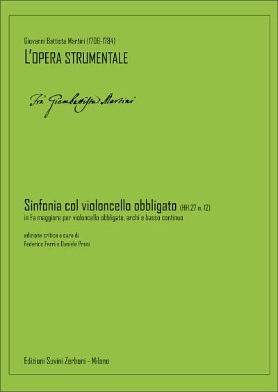 G.B. Martini: Sinfonia col violoncello obbl, VcStrBc (Part.)