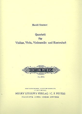 H. Genzmer: Quartett für Violine, Viola, Violoncello und Kontrabass (1967)