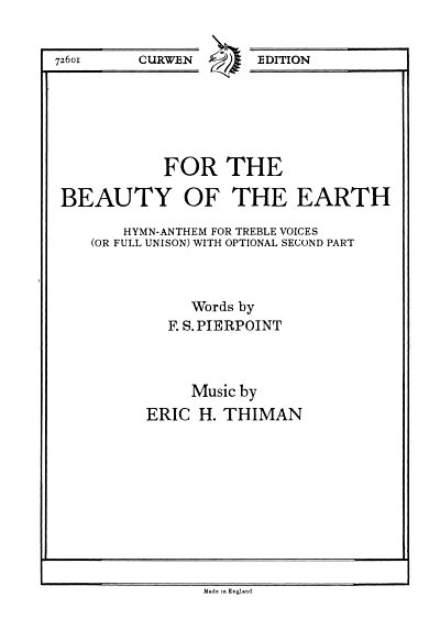 E. Thiman: For The Beauty Of The Earth