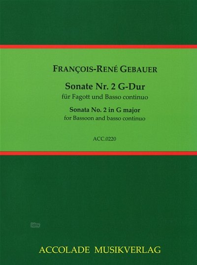 F.R. Gebauer: Sonate Nr. 2 G-Dur, FagBc (Pa+St)