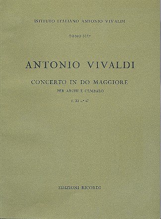 A. Vivaldi: Sinfonie Per Archi E B.C.: In Do R, Stro (Part.)