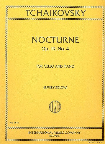 P.I. Tschaikowsky: Nocturne Op. 19 N. 4 (J. Solow) (Bu)