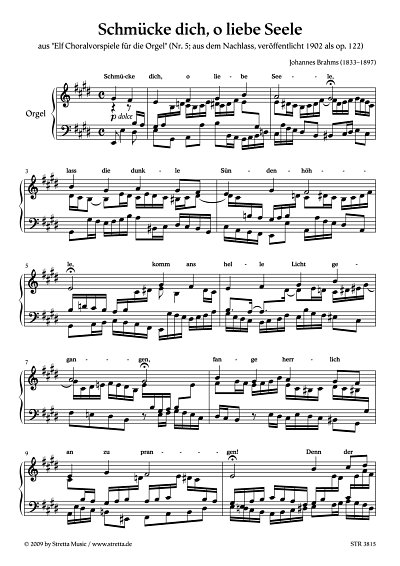 DL: J. Brahms: Schmuecke dich, o liebe Seele aus 