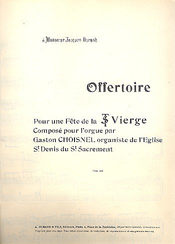 G. Choisnel: Offertoire Orgue , Org