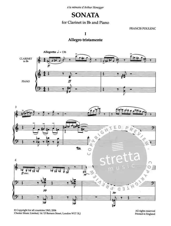 F. Poulenc: Sonata op. 184, KlarKlv (KlavpaSt) (1)