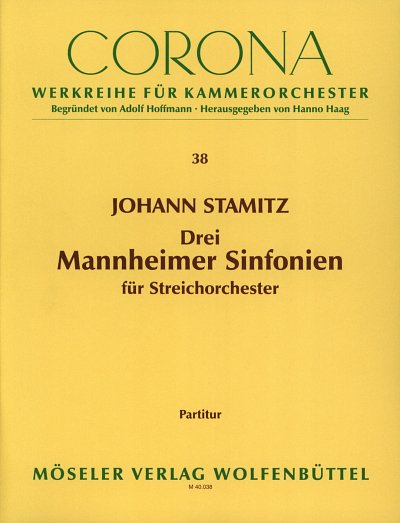 J. Stamitz: Drei Mannheimer Sinfonien, Stro (Part.)