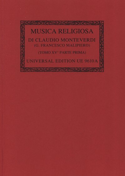 C. Monteverdi: Musica Religiosa II 15/1, Gch (Part.)