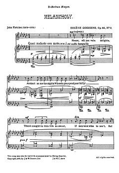 Melancholy from 'Three Songs Op.26', GesMKlav