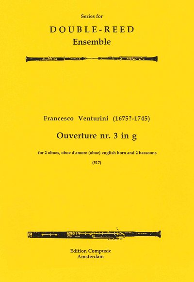 F. Venturini: Ouverture nr. 3 in g, 2Klar2Hr2Fag (Pa+St)