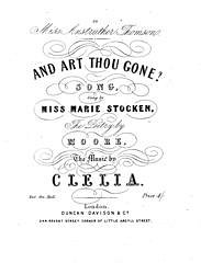 Clelia, Moore: And Art Thou Gone?