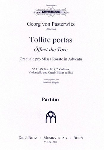 Pasterwitz Georg Von: Tollite Portas