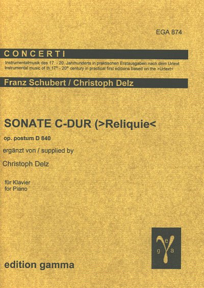 F. Schubert: Reliquie Sonate C-Dur D 840 Satz 3 4, Klav