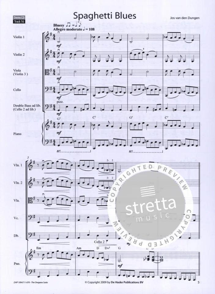 J. van den Dungen: The Oregano Suite, Stro (Pa+St) (1)