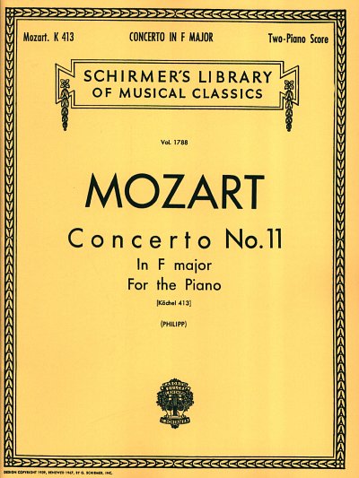 W.A. Mozart: Konzert 11 F-Dur Kv 413, 2Klav (SpPart)