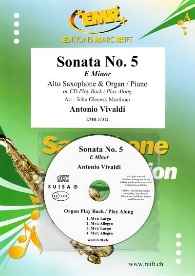 A. Vivaldi: Sonata No. 5, AsaxKlaOrg (+CD)
