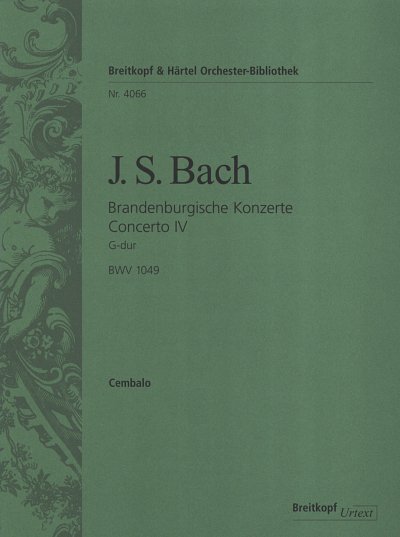 J.S. Bach: Brandenburgisches Konzert Nr. 4 G, Barorch (Cemb)