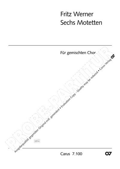 DL: F. Werner: Sechs Motetten (Part.)
