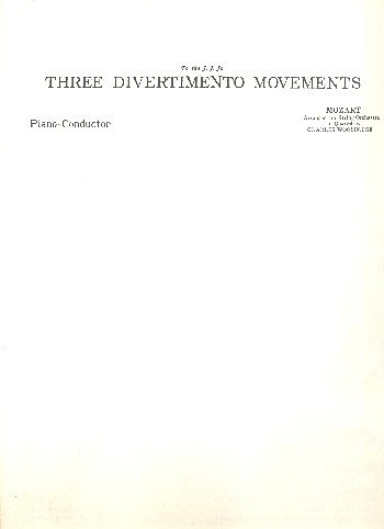 W.A. Mozart: 3 Divertimento Movements, Stro (Part.)