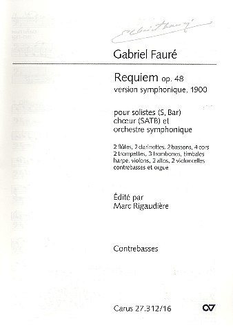 G. Fauré: Requiem op. 48, 2GsGchOrchOr (KB)