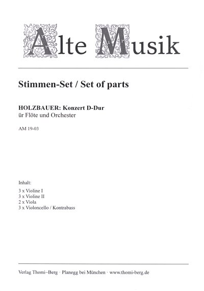 AQ: I. Holzbauer: Konzert D-Dur, FlStro (Stsatz) (B-Ware)
