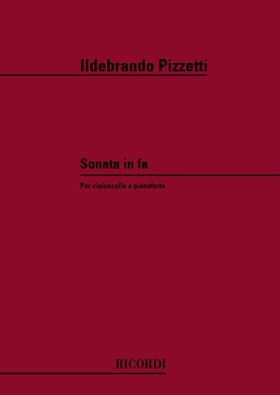 I. Pizzetti: Sonata In Fa (Part.)