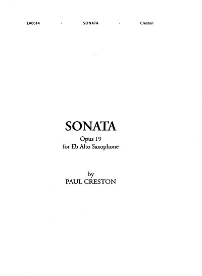 P. Creston: Sonata op. 19, ASaxKlav (KlavpaSt)