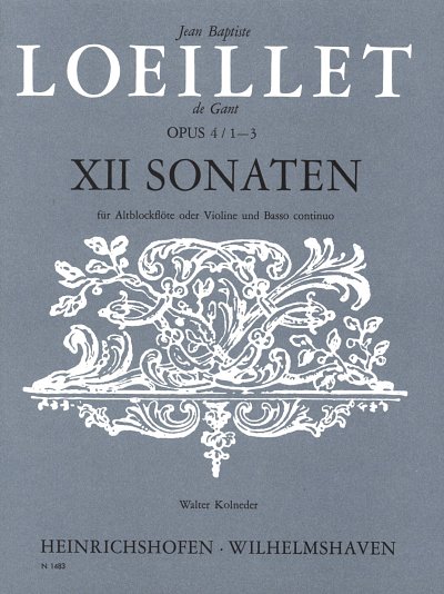 J. Loeillet de Gant: 12 Sonaten op. 4/1-3, AbflVlBc (Pa+St)