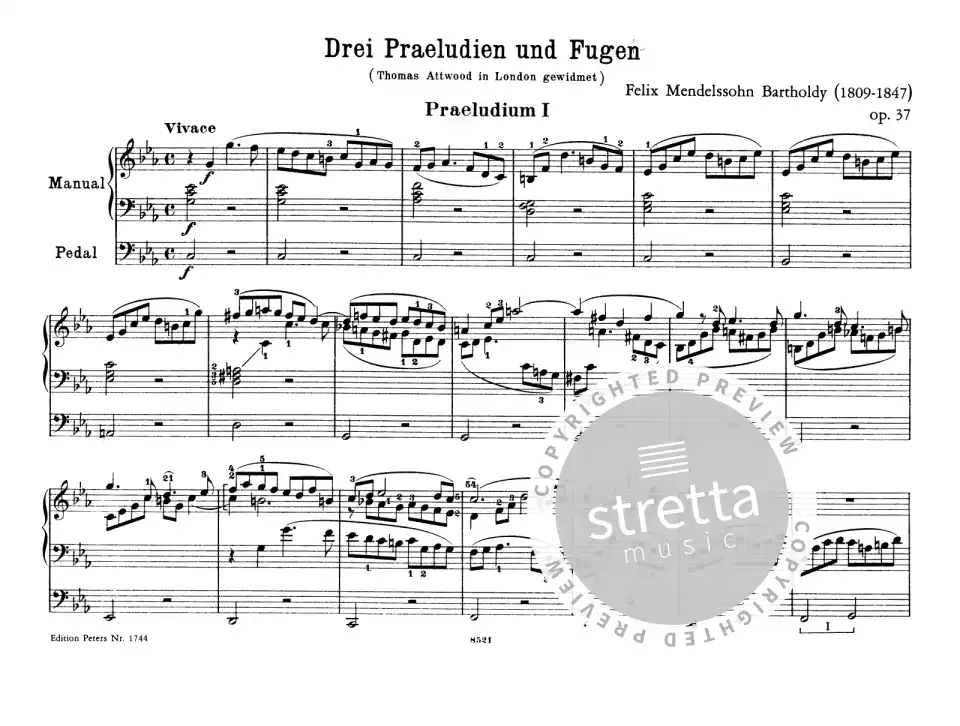 F. Mendelssohn Barth: Orgelwerke, Org (1)