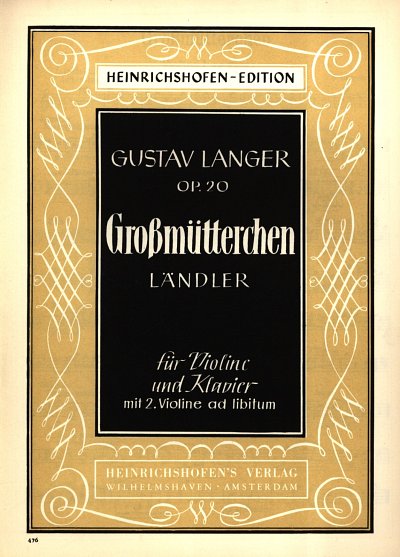 Langer Gustav: Grossmuetterchen Op 20 - Laendler