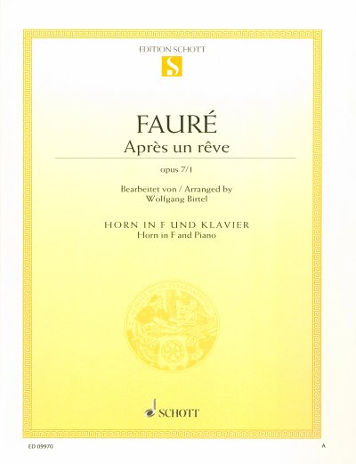 G. Faure: Apres un reve op. 7/1, HrnKlav (KlavpaSt)