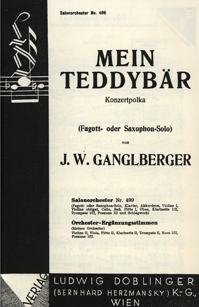 Ganglberger Johann Wilhelm: Mein Teddybaer