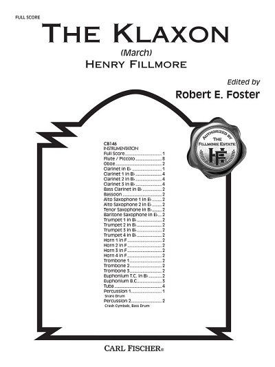 H. Fillmore: The Klaxon, Blaso (Part.)