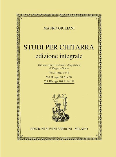 M. Giuliani: Studi per chitarra Ed.Integrale Vol. 3