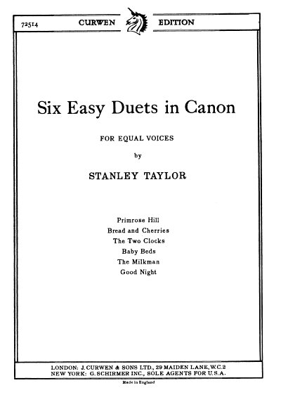6 Easy Duets In Canon, Ch (Chpa)