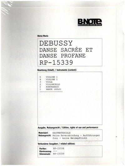C. Debussy: Danse sacrée et danse profane für Harfe (Stsatz)