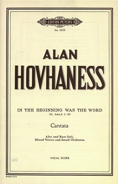 A. Hovhaness: In The Beginning Was The Word Op 206
