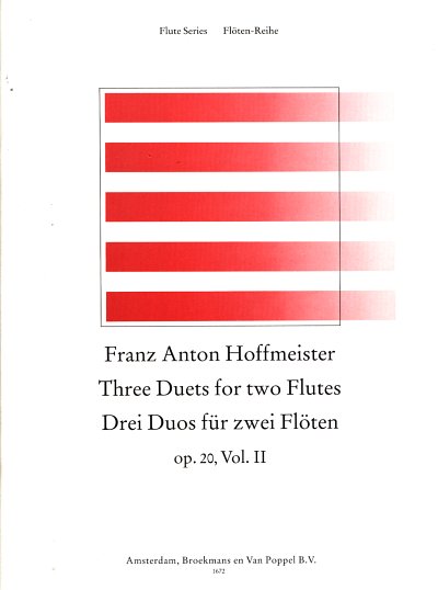 F.A. Hoffmeister: Three Duets for two Flutes Op., 2Fl (Sppa)