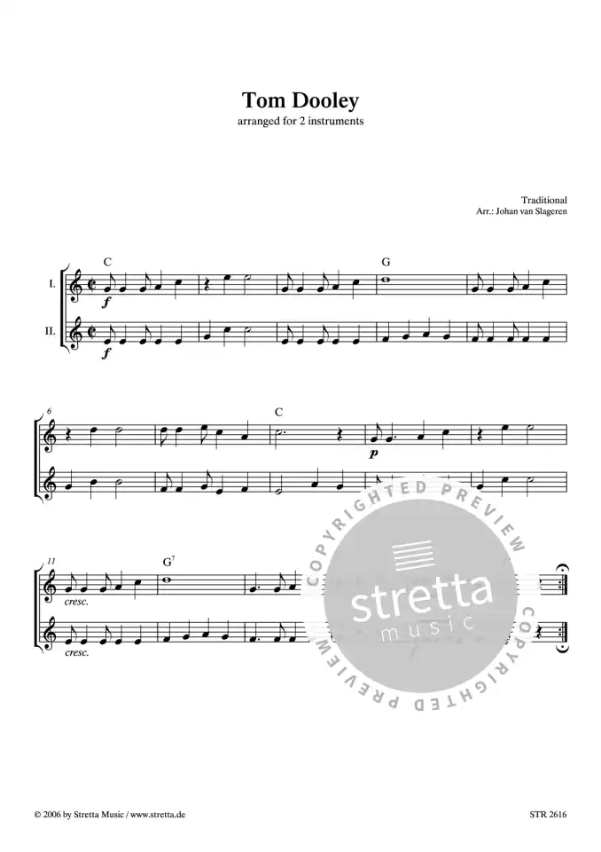 DL: Tom Dooley arranged for 2 instruments (0)