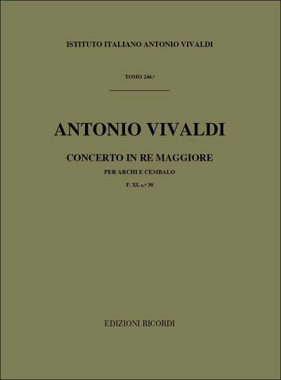 Concerto Per Archi E B.C.: In Re Rv 121 (Part.)