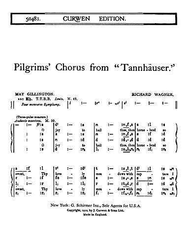 R. Wagner: Pilgrims Chorus From Tannhauser, Mch4Klav (Chpa)