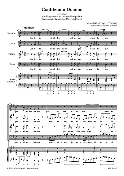 DL: M. Haydn: Confitemini Domino MH 213/4, fuer Chor und Bas