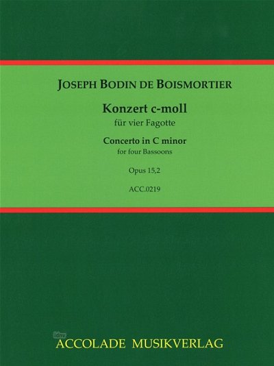 J.B. de Boismortier: Konzert c-Moll op. 15/2, 4Fag (Pa+St)
