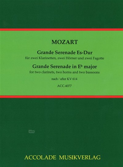 W.A. Mozart: Grande Serenade Es-Dur, 2Klar2Hr2Fag (Pa+St)