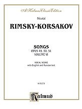 Nicolai Rimsky-Korsakov, Rimsky-Korsakov, Nicolai: Rimsky-Korsakov: Songs, Volume VI (Russian/English)